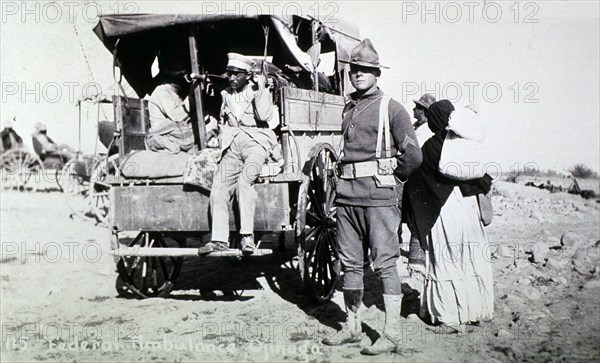 Ambulances- Horsedrawn: View of Federal Ambulance.