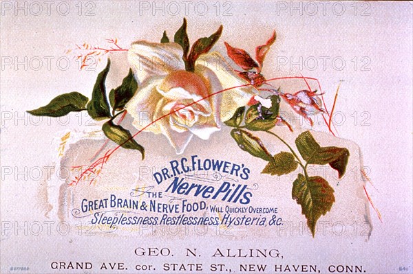 Dr. R.C. Flower's Nerve Pills 1800s.