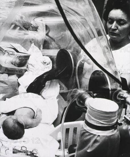 Neonatal - neo natal unit of hospital in 1960s possibly NIH.