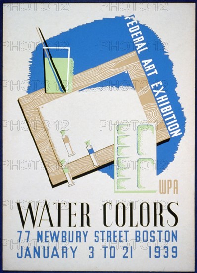 Federal Art exhibition WPA water colors.