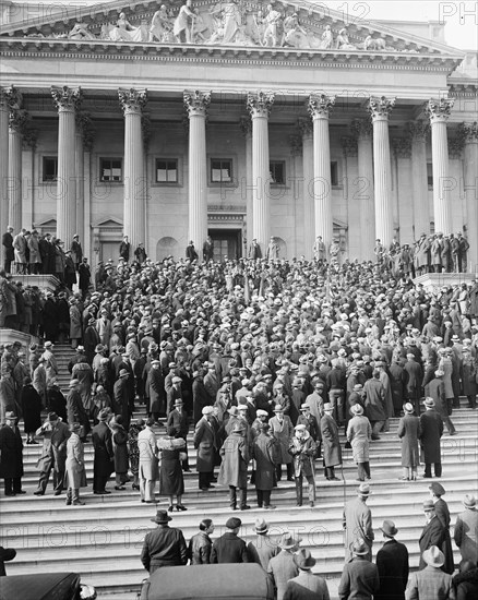 Protesting Congress' delay in considering the soldiers' cash bonus proposal