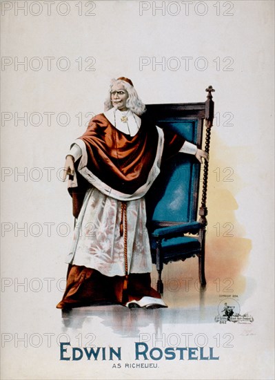 Edwin Rostell as Richelieu ca 1894.