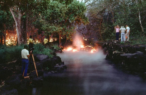 1987 - Lava flow enters Queens Bath