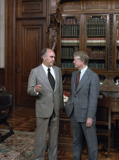 Lopez Portillo and Jimmy Carter during state visit to Mexico.