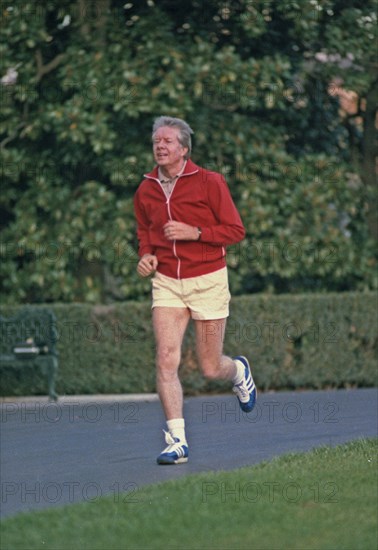 Jimmy Carter jogging