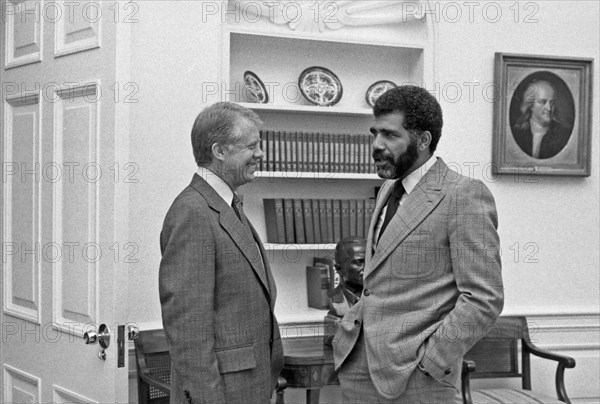 Jimmy Carter with CBS reporter Ed Bradley