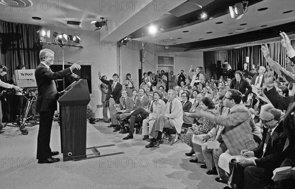 Jimmy Carter holds a press conference