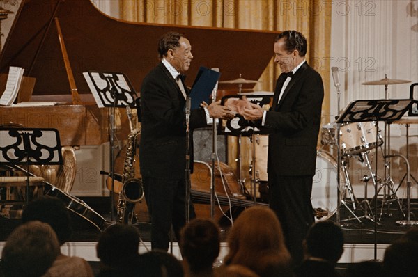 President Nixon and Duke Ellington.