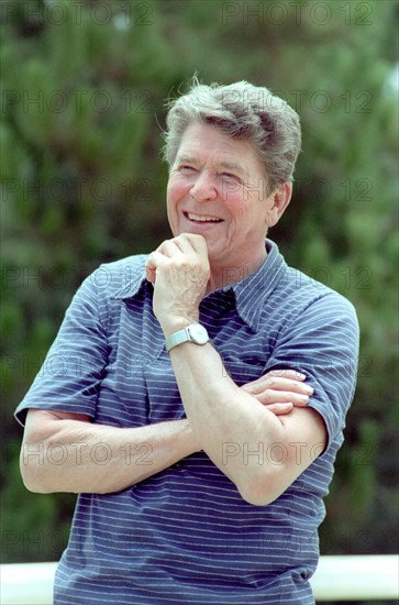 President Reagan Posing for Photo.