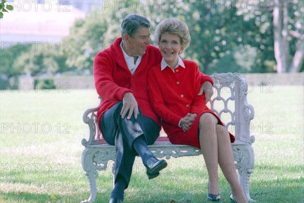 1988 President Reagan and Nancy Reagan Portrait.