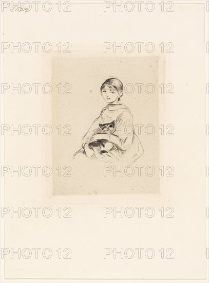 Young Girl with a Cat - 1889