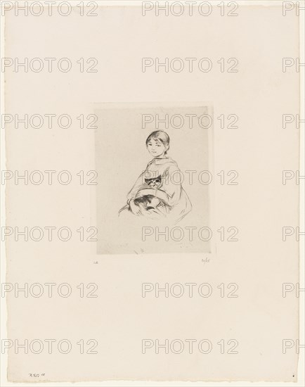 Young Girl with a Cat - 1889