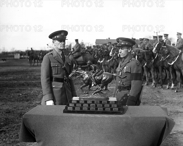 Fort Myer cavalry troop wins much coveted Goodrich Trophy March 1930.