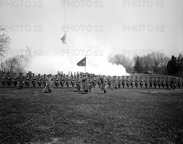 A scene on the parade grounds at Fort Meyer