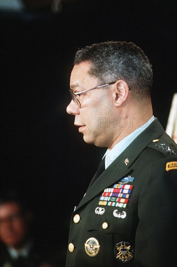 DESERT STORM - Colin Powell facing left.