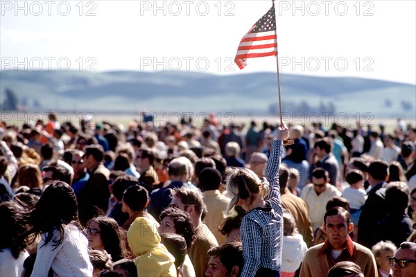 1973 - Crowds wait to welcome recently returning prisoners of war home.