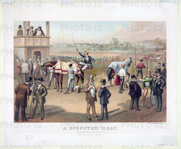 A disputed heat Claiming a foul! c. 1878