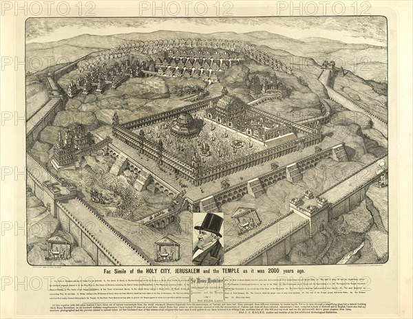 Fac simile of the Holy City, Jerusalem and the Temple