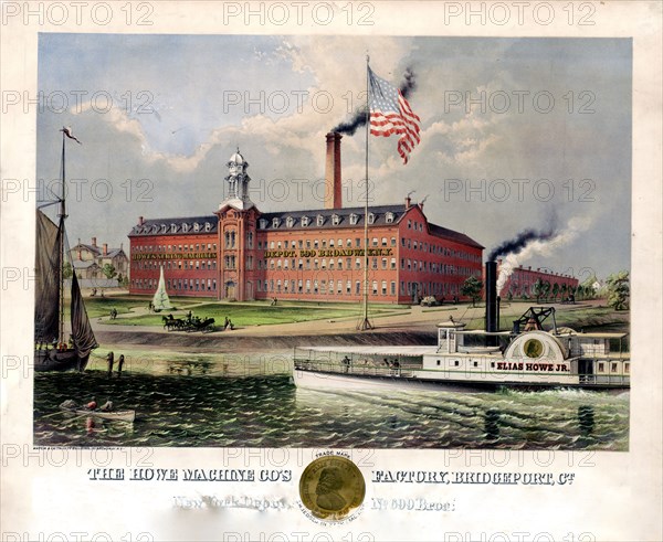 The Howe machine co's factory, Bridgeport, Co.