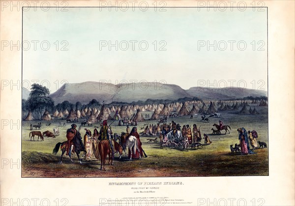 Encampment of Piekann Indians