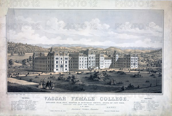 Vassar female college, egidius ca. 1862
