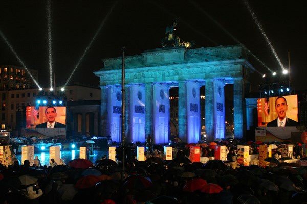 President Obama's video message appeared during the Freedom Festival in Berlin, Germany, where U.S. Secretary of State Hillary Rodham Clinton represented the United States at the 20th anniversary celebration of the fall of the Berlin Wall, Nov. 9, 2009.