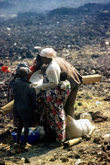 Rwandan refugees who have come to Goma