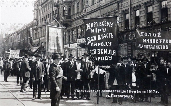 Political demonstration at Petrograd, 18th June 1917