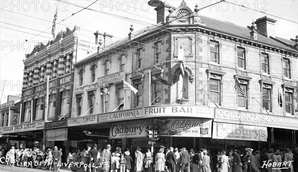 Liverpool street in Hobart, Tasmania, Australia