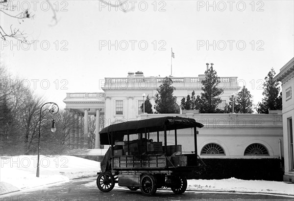 White House Express Truck in front of White House ca. 1911