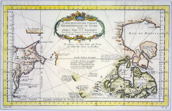 Reduced map of the northern parts of the world