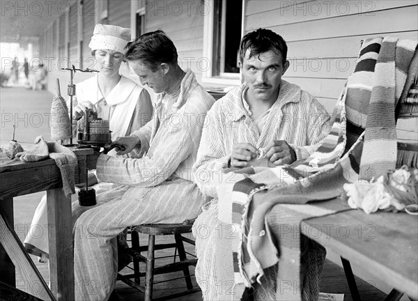 Patients at a military hospital