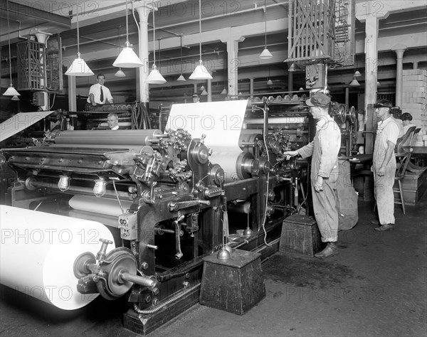 Government Printing Office, postal card printing machine ca. early 1900s