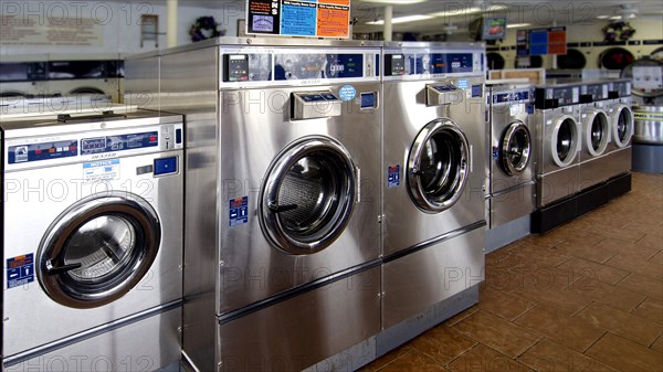 Interior of The Wash Basket Laundromat