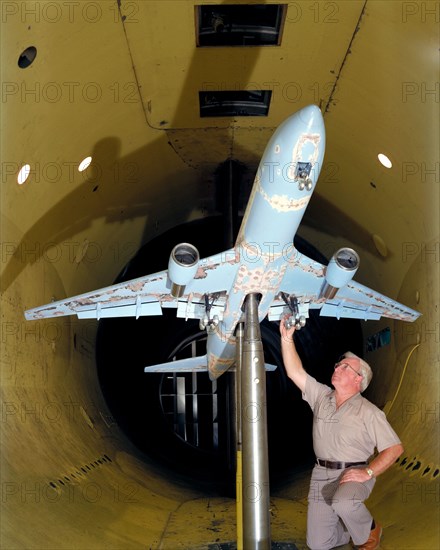 Boeing 767 Model in 12 Ft. wind tunnel Test