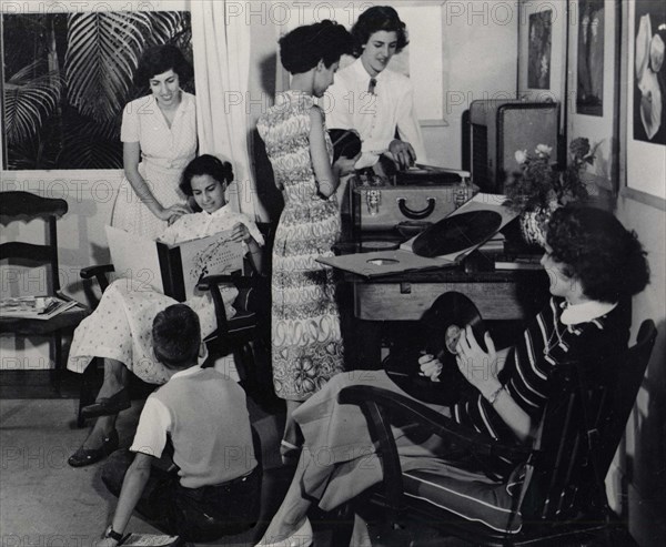 Music Room inside a library1950