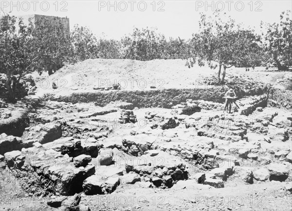 Bethel archeological excavations in 1954 by Dr. James Kelso. Excavating New Testament and inter Testament houses ca. 1954
