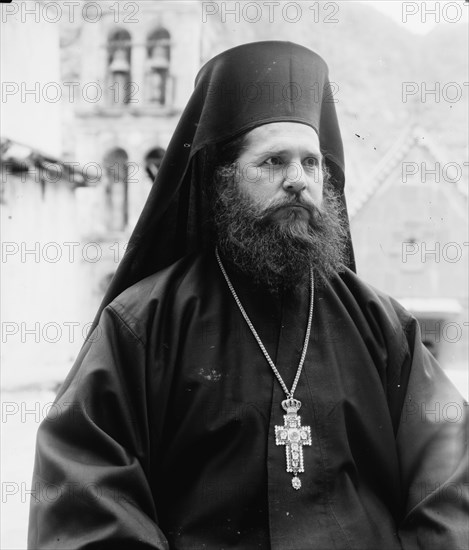 Greek Orthodox priest at St. Catherine's Monastery in the Sinai ca. between 1898 and 1946