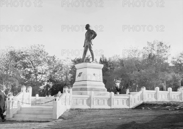 Statue of Mustafa Kemal Pasha in Constantinople ca. 1923