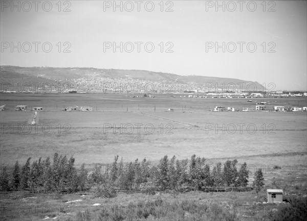 Telephoto view of Mt. Carmel (Haifa) & the Plain of Acre from an elevation near the foothills. ca. between 1934 and 1939