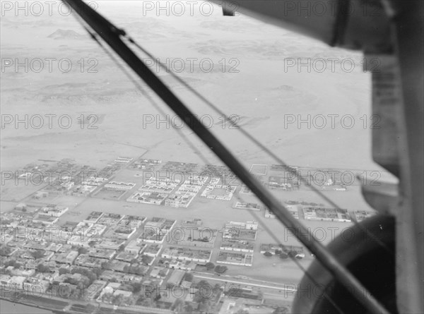 An aerial view of a modern town in Sudan taken during the 1930s - Wadi Halfa ca. 1936