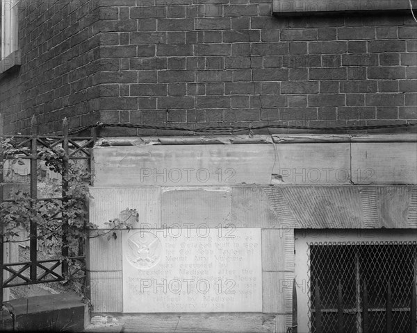 Octagon House plaque, [Washington, D.C.] ca.  between 1910 and 1926