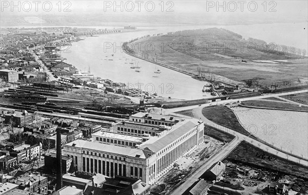 Boats in Washington harbor seen from the Washington Monument [Washington, D.C.] ca.  between 1910 and 1935