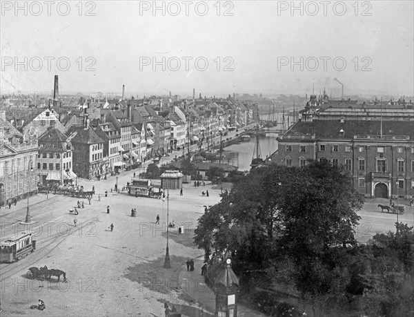 Denmark, waterfront at Copenhagen ca. 1910 to 1925