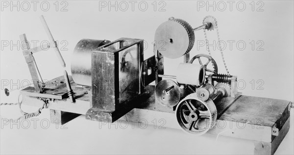 First motion picture projecting machine ca. photo taken between 1910 and 1935