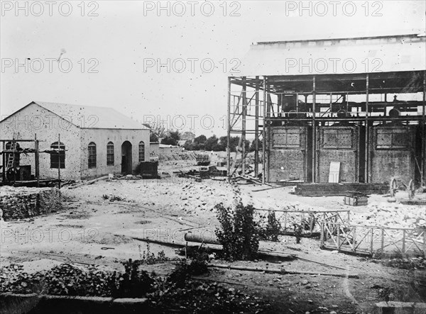 Sugar Refinery in course of construction at Cartavia, Peru ca.  between 1910 and 1935