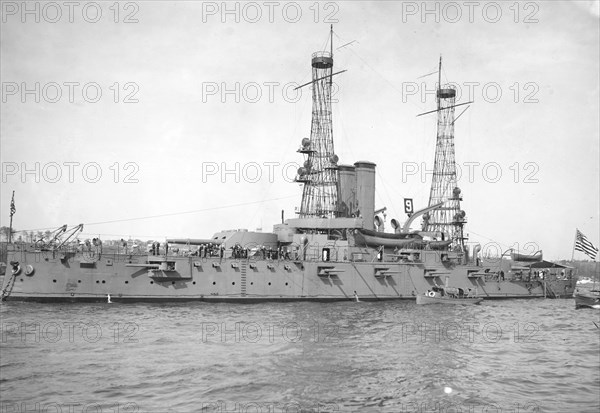 United States naval ship, U.S.S. Alabama ca.  1912