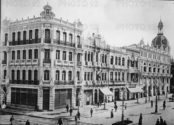 Street scene in Rio De Janeiro. Rio Branco Ave. ca.  between circa 1909 and 1920