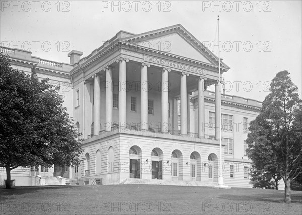 Western High School in Washington D.C. ca. between 1909 and 1920; As of 2021 this is the Duke Ellington School of the Arts