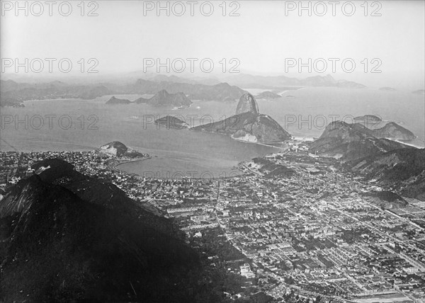 Aerial view of Rio de Janeiro Brazil ca. between 1909 and 1919